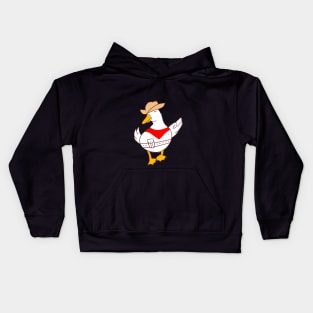 Cowboy duck style Kids Hoodie